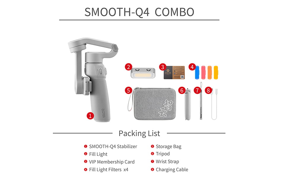 ZHIYUN Smooth Q4 Combo Smartphone Gimbal Stabilizer