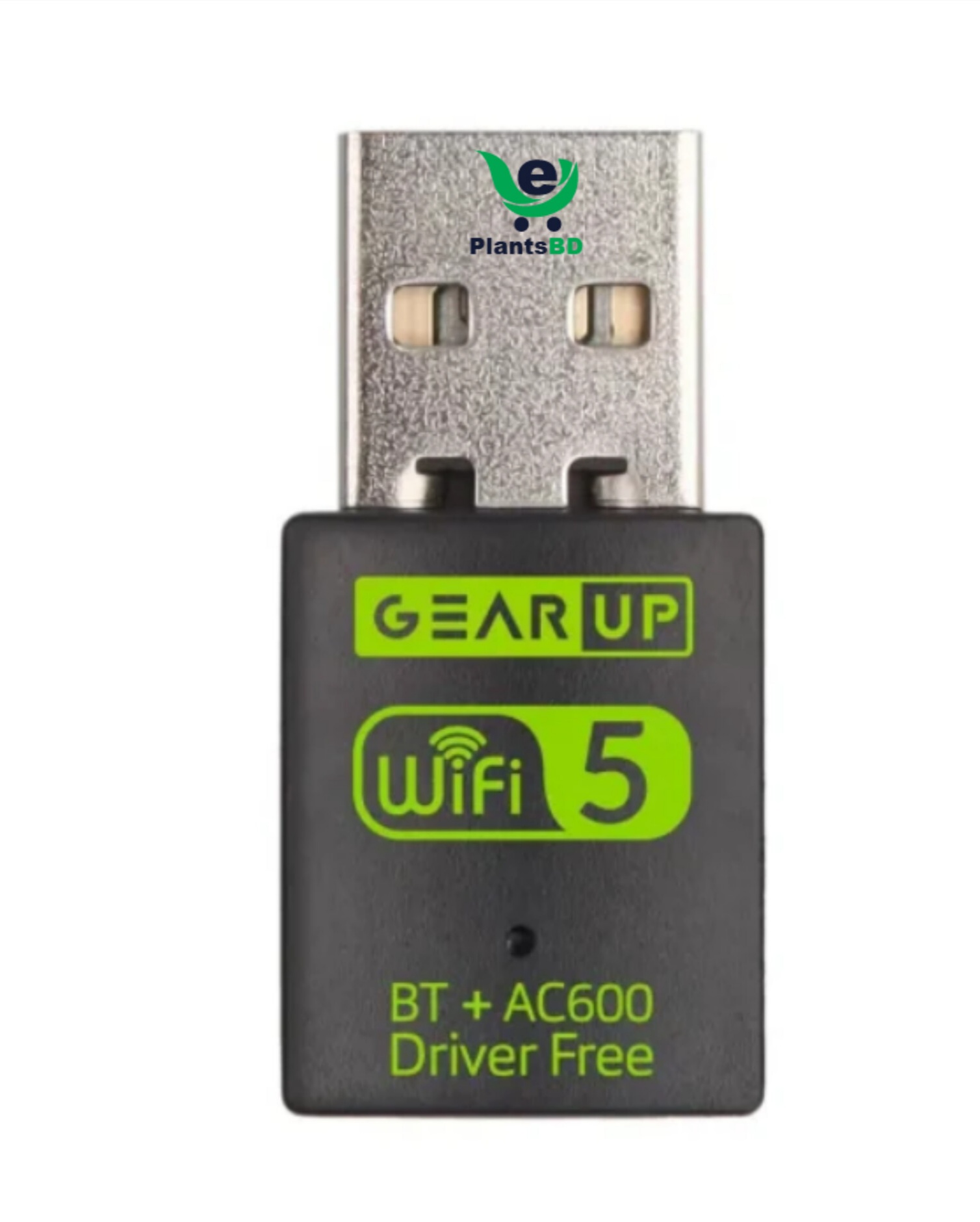 GearUP 600Mbps Dual Band WiFi + Bluetooth Adapter For Windows PC/Laptop- (Driver Free Version, WiFi Hotspot Supported, 2.4GHz + 5GHz)