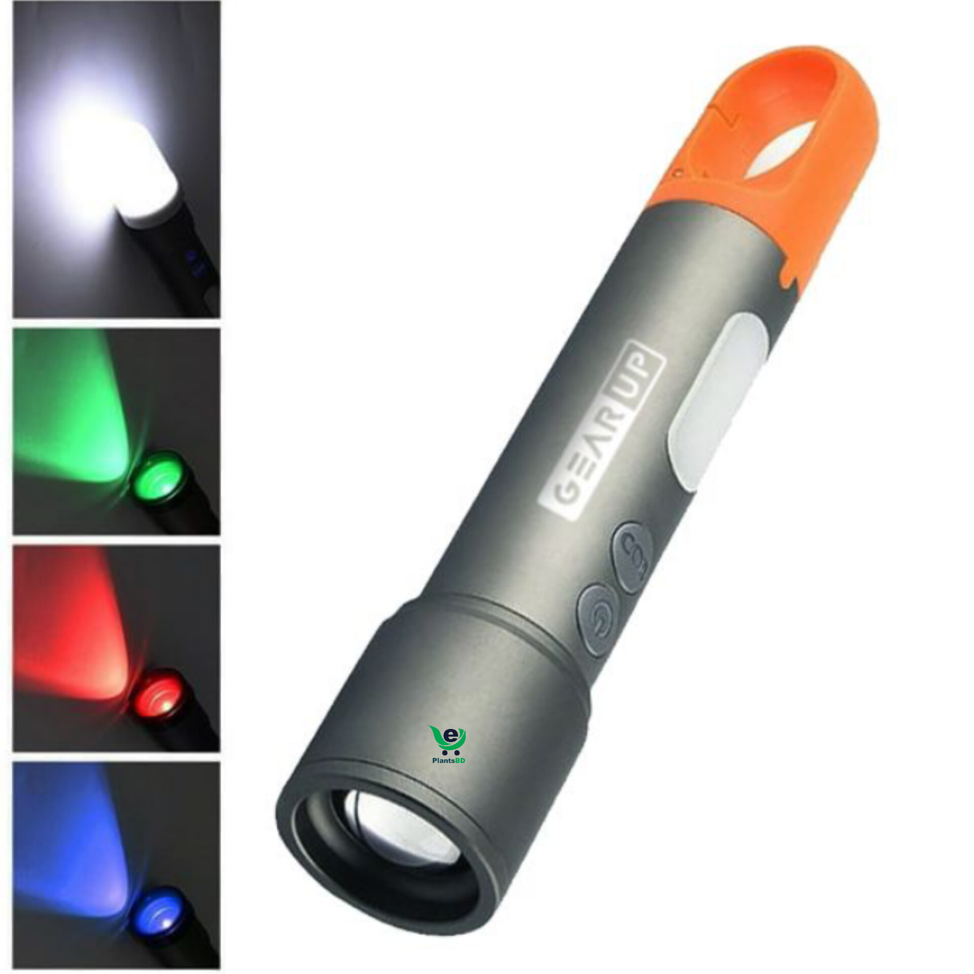 GearUP K57 Multifunctional Rechargeable Torch, Flashlight Zoomable LED Flashlight